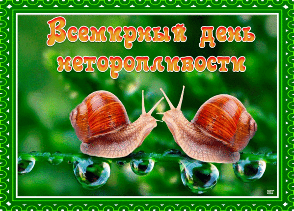 Открытки на Всемирный день неторопливости (30 картинок). Гифки на День неторопливости