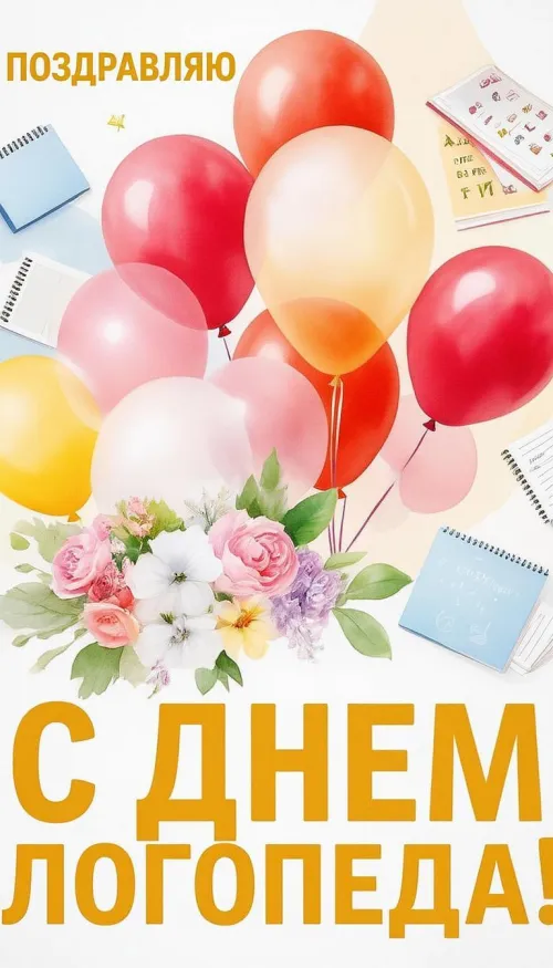 Открытки с Международным днем логопеда (40 картинок). Картинки с надписью: Поздравляю с Днем логопеда