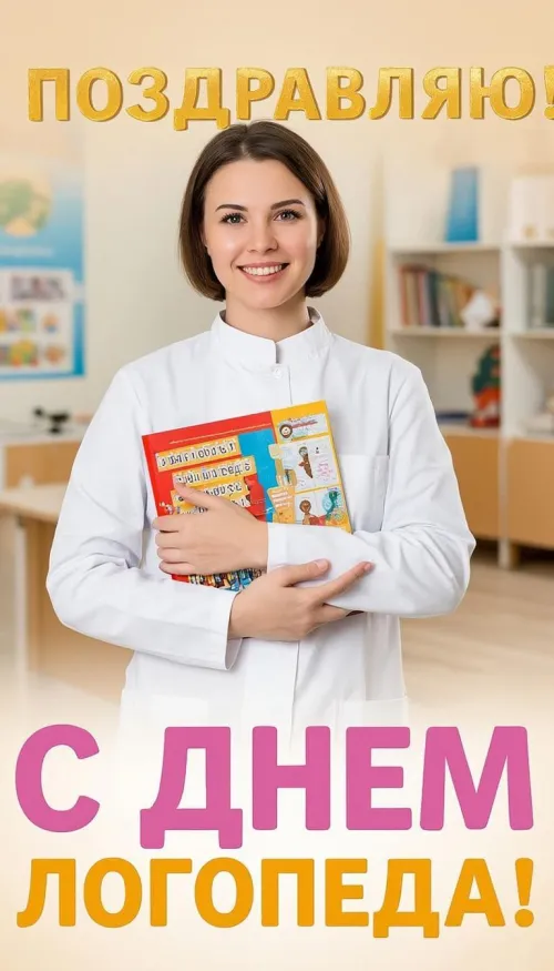 Открытки с Международным днем логопеда (40 картинок). Картинки с надписью: Поздравляю с Днем логопеда